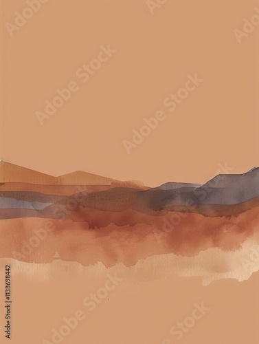 PANTONE 17-1230 Mocha Mousse Nordic Abstract Minimalist Art