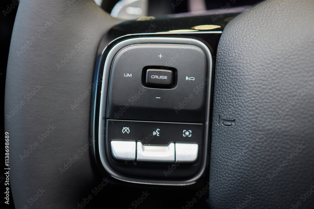 The modern cars steering wheel control panel boosts convenience and performance The modern cars steering wheel control panel boosts convenience and performance