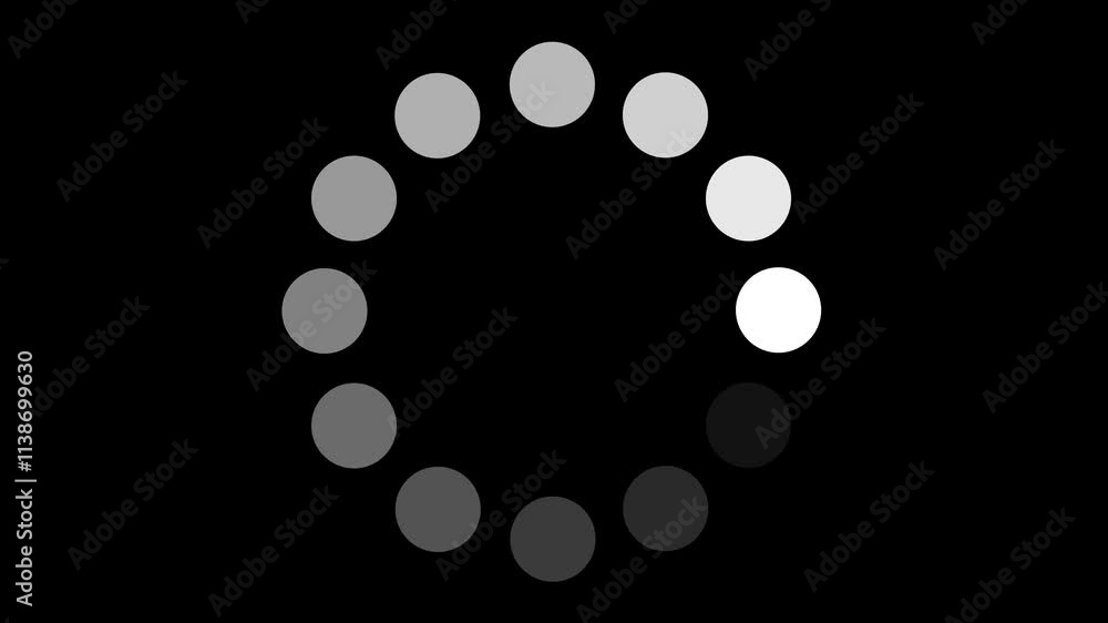Circular loading of twelve circles. Circular loading of twelve circles.