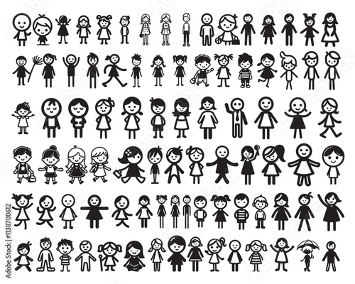 A Set of Stick Figures