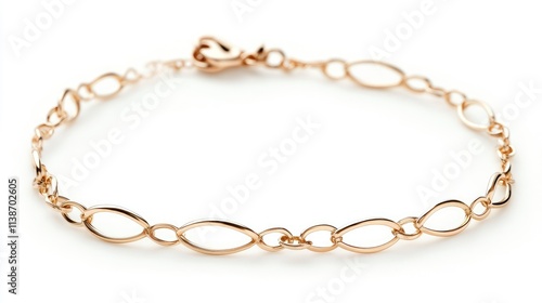 Wallpaper Mural Elegant Rose Gold Bracelet with Oval Links for Stylish Accessory Torontodigital.ca