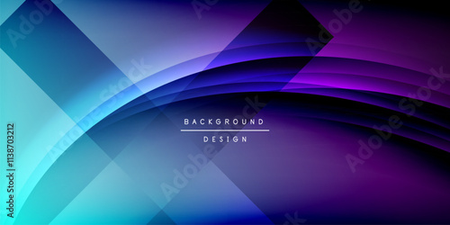 Expressive poster with shadow lines. Features technology, minimalist, and business themes, bright vibrant color schemes