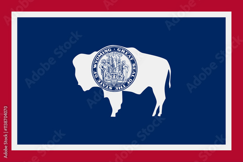 Wyoming State Flag background illustration