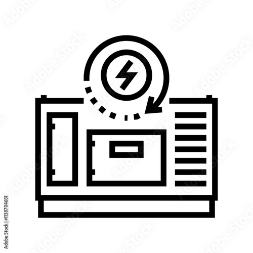 redundant power supply data center line icon vector. redundant power supply data center sign. isolated contour symbol black illustration