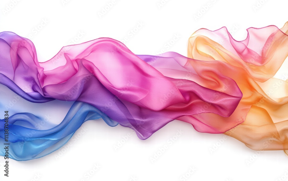 silk fabric isolated on white background silk fabric isolated on white background
