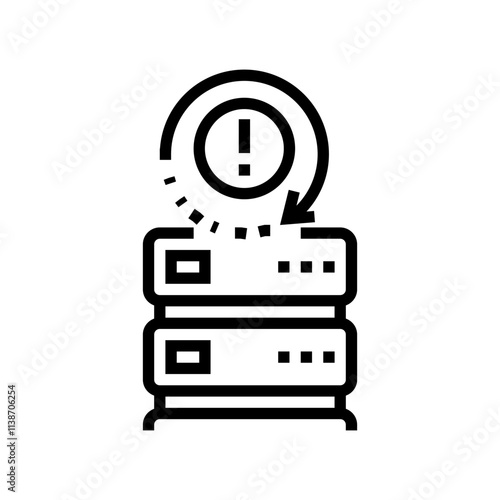 disaster recovery data center line icon vector. disaster recovery data center sign. isolated contour symbol black illustration