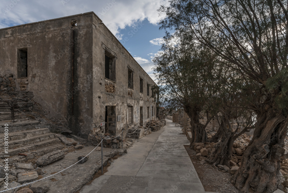 historic buildings on spinalonga island historic buildings on spinalonga island