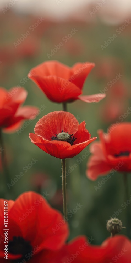 Close-up vibrant red poppy, delicate petals, Remembrance Day symbol, seed,world war i,red poppy Close-up vibrant red poppy, delicate petals, Remembrance Day symbol, seed,world war i,red poppy