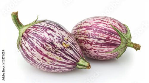 purple eggplant isolated on white