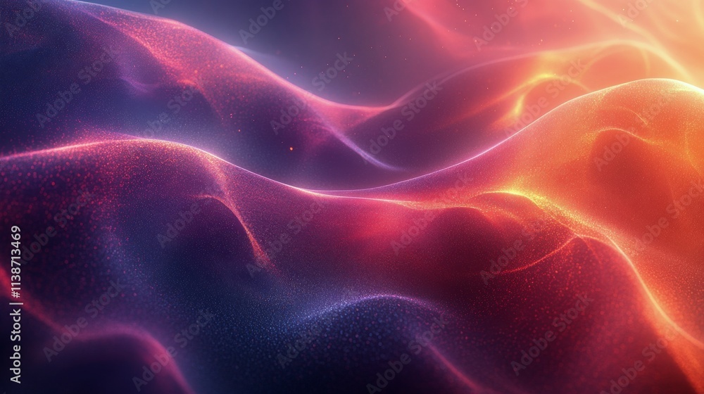 Fototapeta premium Colorful abstract waves create a vibrant visual experience with flowing textures