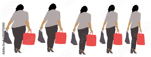 Conceptual fat overweight obese female vs slim fit healthy body after weight loss or diet on white background banner. A  fitness, nutrition or obesity, health shape illustration vector as silhouettes