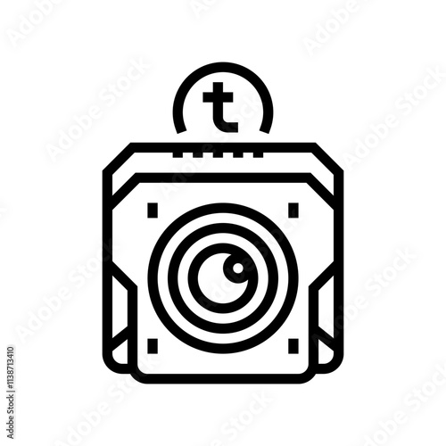 thermal imaging camera aerial vehicle line icon vector. thermal imaging camera aerial vehicle sign. isolated contour symbol black illustration