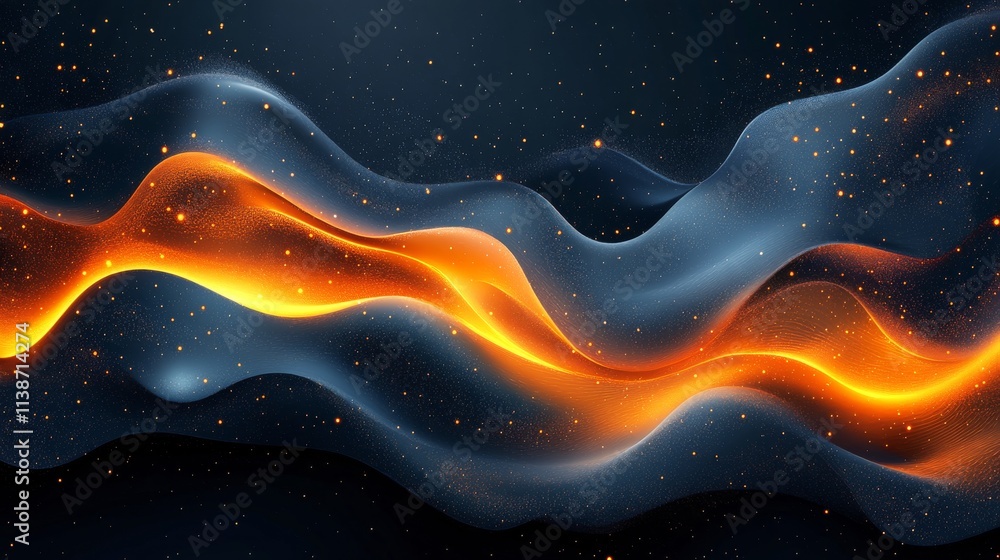 Flowing waves of light create a mesmerizing abstract design using soft colors and textures Flowing waves of light create a mesmerizing abstract design using soft colors and textures