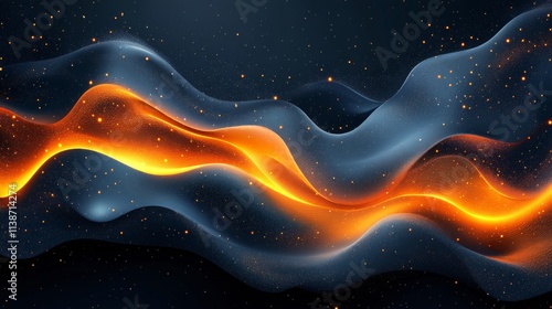 Flowing waves of light create a mesmerizing abstract design using soft colors...