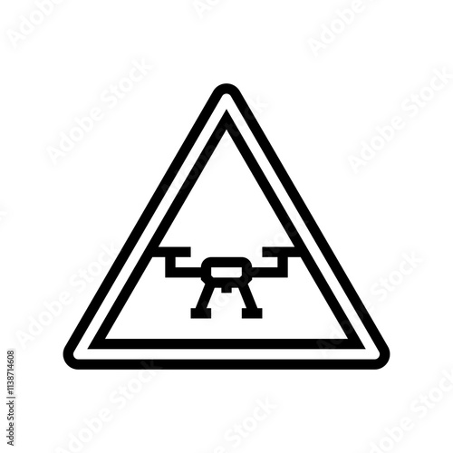 drone safety aerial vehicle line icon vector. drone safety aerial vehicle sign. isolated contour symbol black illustration