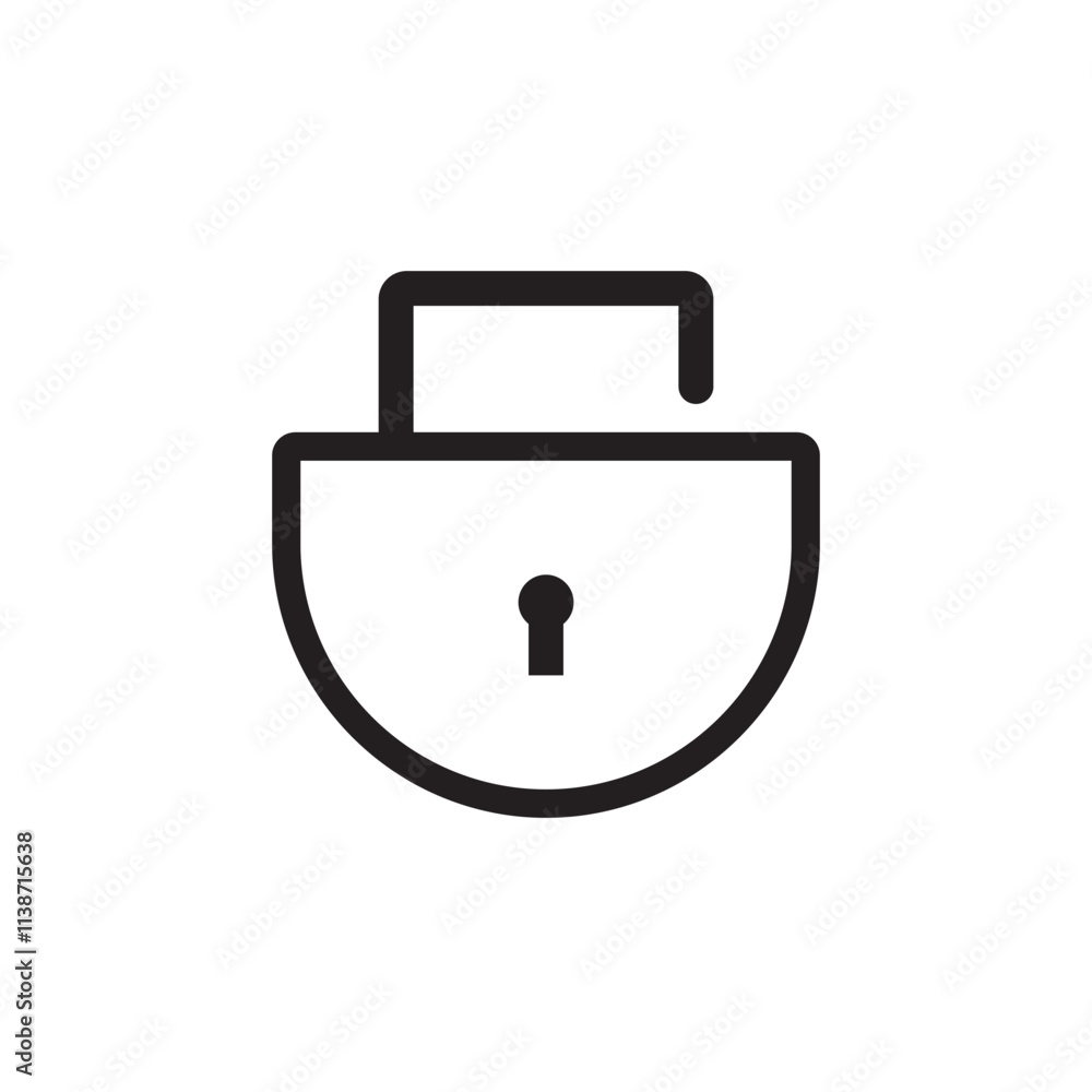 Obraz premium Lock icon vector illustration graphic design