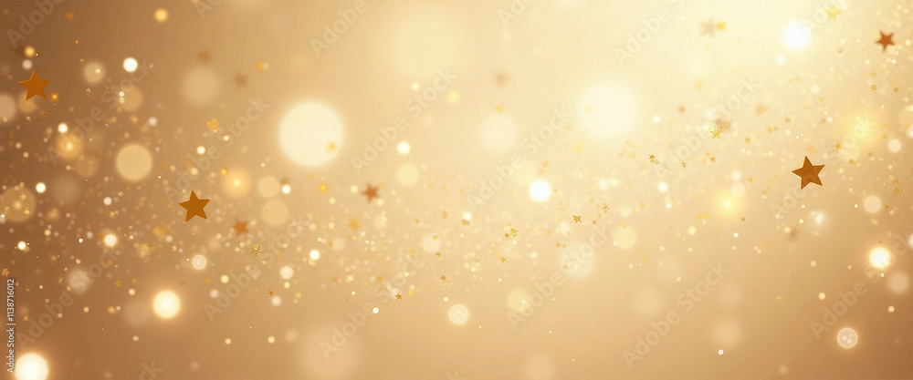 bokeh effect with gold glitter on a deep Beige color background bokeh effect with gold glitter on a deep Beige color background
