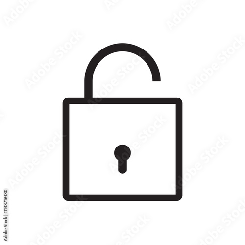 padlock glyph icon vector illustration isolated on white background