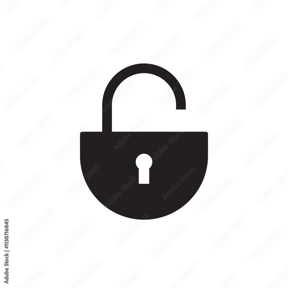 Lock icon on white background, eps10 Lock icon on white background, eps10