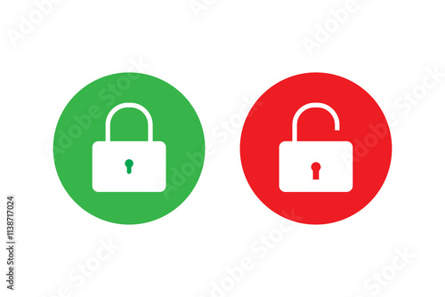 Padlock, lock or locked icon for social media, mobile application, password, UI template. website photo