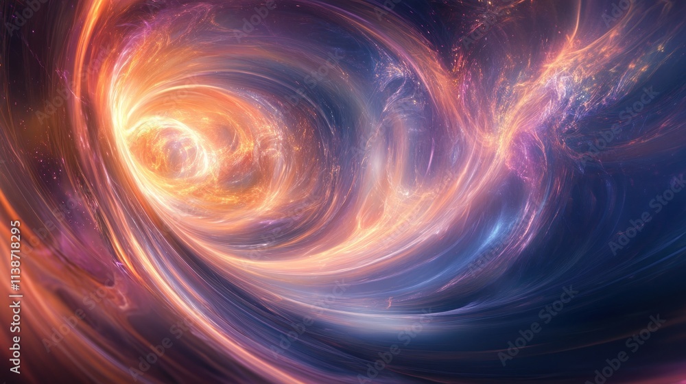 Fiery vortex with blue purple nebulas. Fiery vortex with blue purple nebulas.