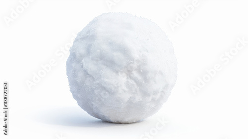 white snow ball isolated on white