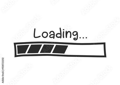 Handrawn loading bar design inspiration