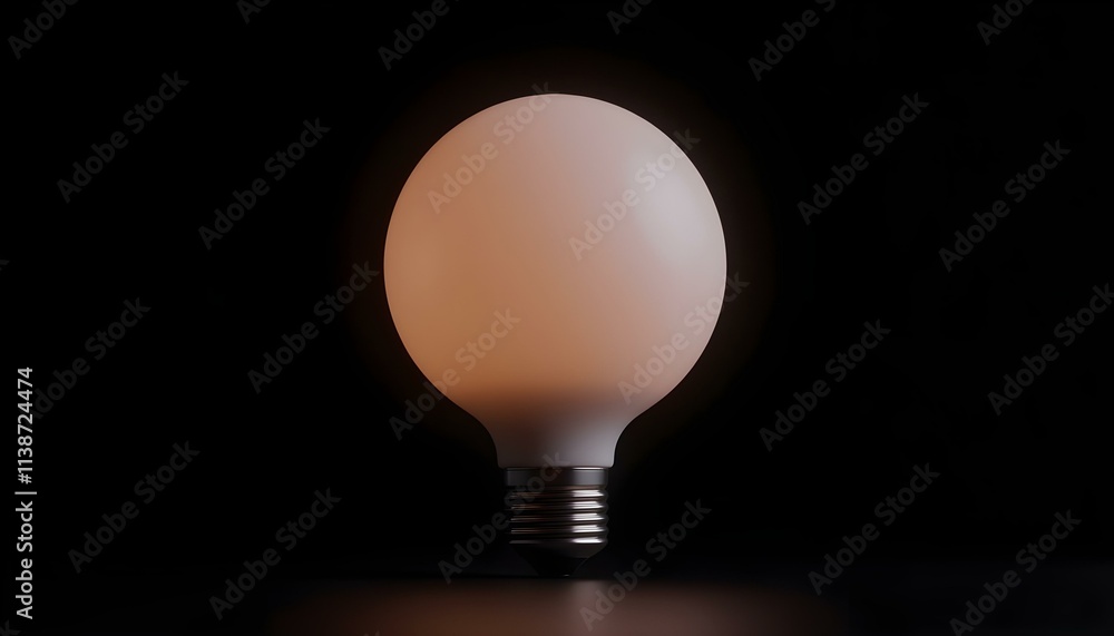 light bulb 3D render with a modern, sleek design reflecting light, isolated on a black background create with ai light bulb 3D render with a modern, sleek design reflecting light, isolated on a black background create with ai