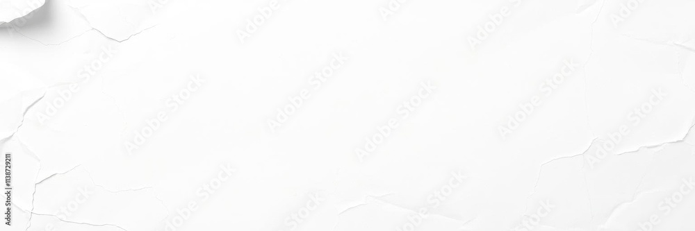 Crumpled white paper with soft shadows on a white background, copy space, blank, distressed Crumpled white paper with soft shadows on a white background, copy space, blank, distressed