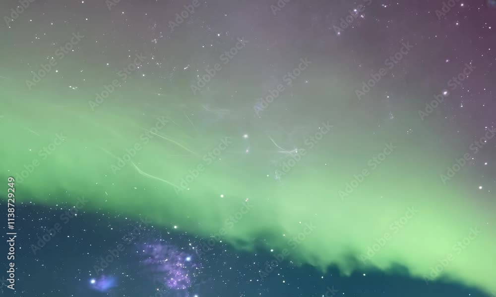 Majestic northern lights dance across starry night sky in captivating ...