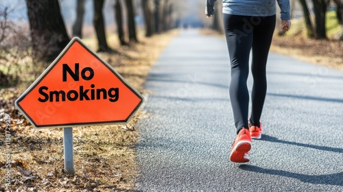 Wallpaper Mural Healthy Lifestyle with No Smoking Sign in Urban Setting Torontodigital.ca