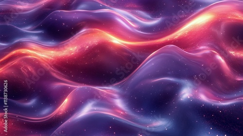 Waves of glowing orange light creating mesmerizing patterns in a surreal land...