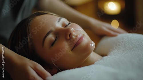 Relaxing massage therapy session providing calm and soothing experience to th...