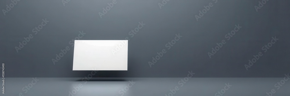 A floating business card mockup in a modern and clean design, showcasing a professional branding concept, blank, corporate, business card A floating business card mockup in a modern and clean design, showcasing a professional branding concept, blank, corporate, business card