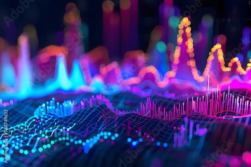 vivid data visualizations illustrate sales trends and growth patterns. generative ai