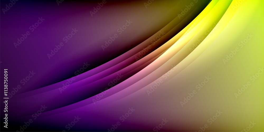 Fototapeta premium Expressive poster with shadow lines. Features technology, minimalist, and business themes, bright vibrant color schemes