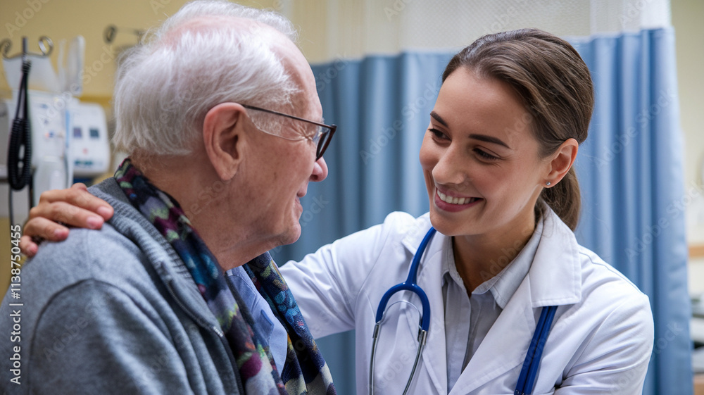Doctor and Patient Sharing a Moment of Care Doctor and Patient Sharing a Moment of Care