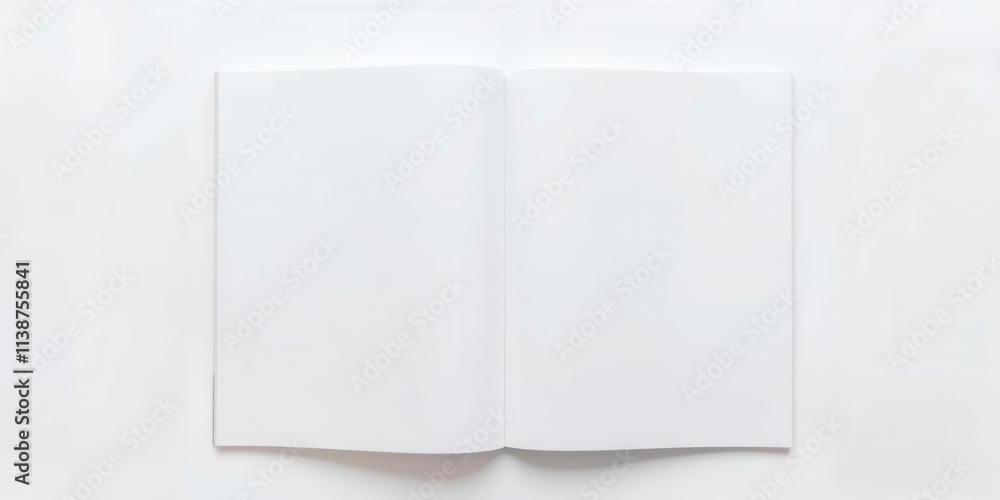 Square book cover mockup with blank white pages standing upright on a plain background, book, marketing Square book cover mockup with blank white pages standing upright on a plain background, book, marketing