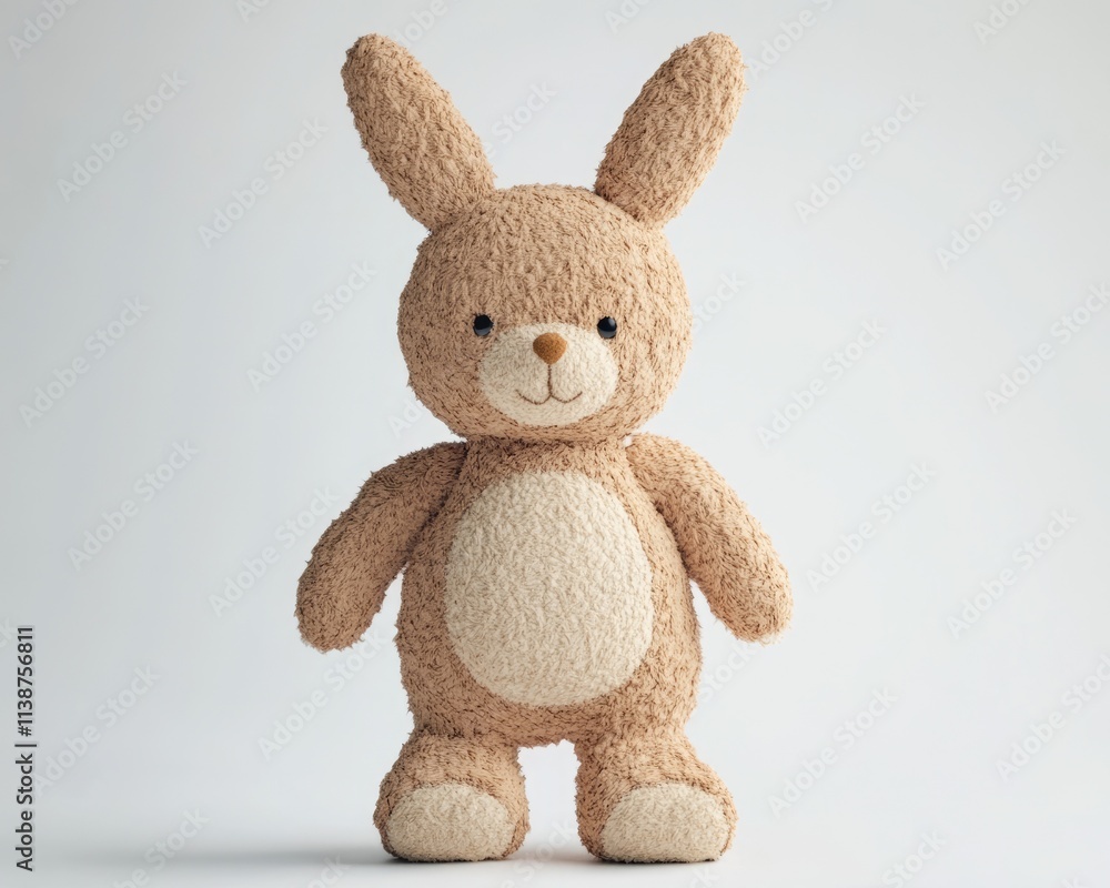 Adorable Soft Teddy Bear Toy on a Clean White Backdrop Adorable Soft Teddy Bear Toy on a Clean White Backdrop