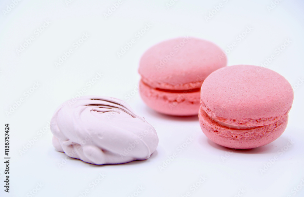 macaroons on white background macaroons on white background
