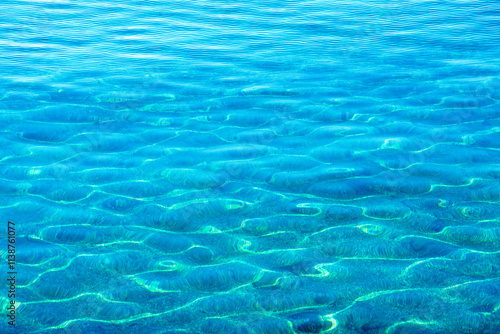 beaux reflets sur le fond du lac Léman