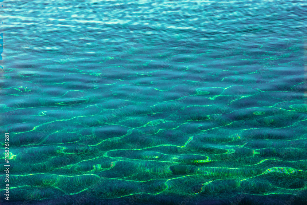 Fototapeta premium beaux reflets sur le fond du lac Léman
