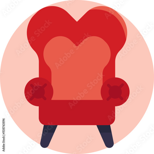 A stylish armchair icon capturing the essence of comfort and closeness.
