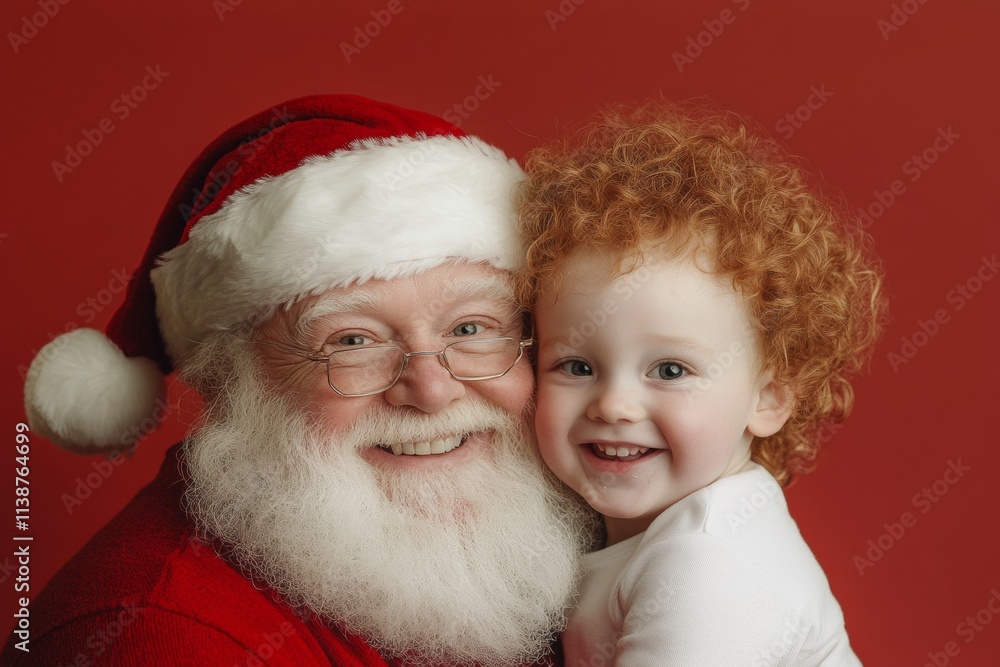 Joyful xmas, stunning toddler boy! copy space. Isolated white toddler boy in santa’s knee on red background. Christmas red cute portrait. Christmas kid sitting. Christmas kid red theme. Joyful xmas, stunning toddler boy! copy space. Isolated white toddler boy in santa’s knee on red background. Christmas red cute portrait. Christmas kid sitting. Christmas kid red theme.