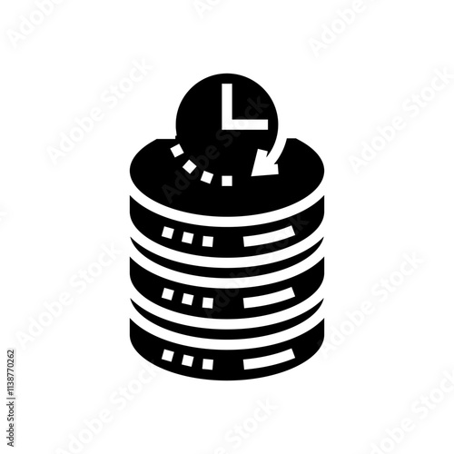 real time stream big data glyph icon vector. real time stream big data sign. isolated symbol illustration