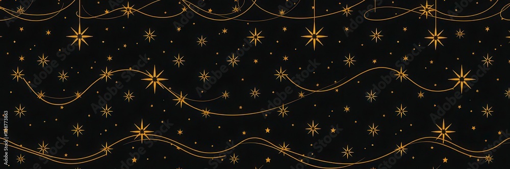 Abstract star Christmas background with golden vector lines, lines, pattern Abstract star Christmas background with golden vector lines, lines, pattern