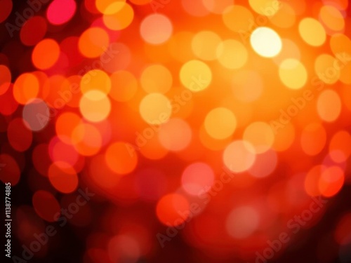 A vibrant orange bokeh background with soft blurred circles and warm tones, orange, festive