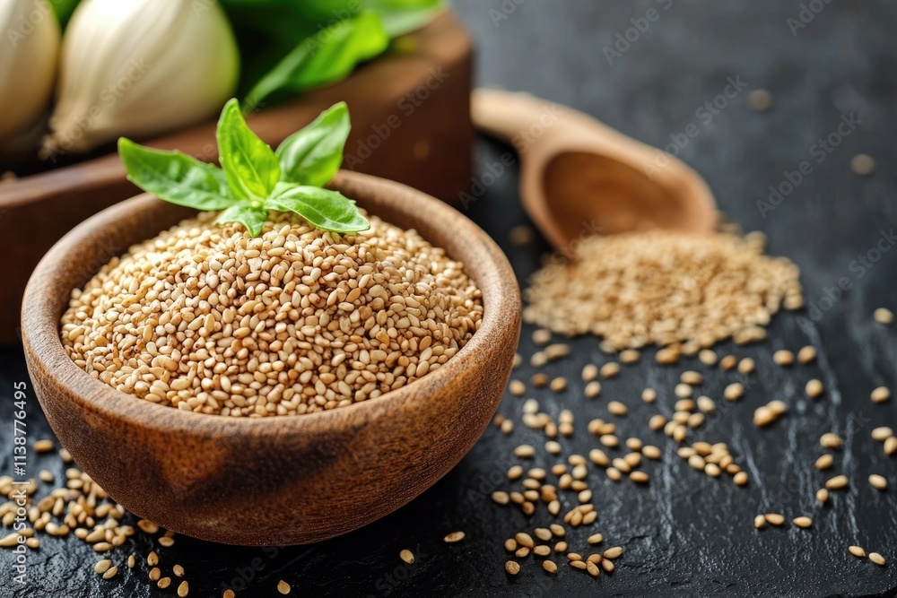 Textured Background of Large Sesame Seeds - Perfect for Wallpaper and Culinary Inspiration Textured Background of Large Sesame Seeds - Perfect for Wallpaper and Culinary Inspiration