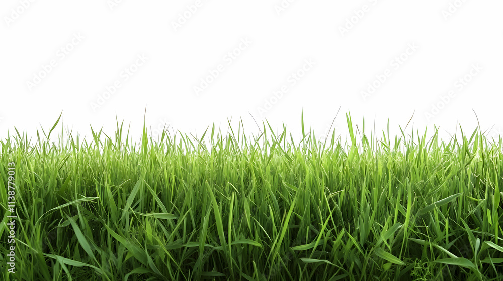 Green grass field isolated on white background Green grass field isolated on white background