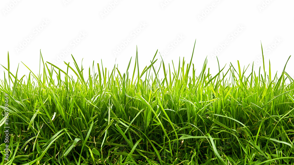 Fototapeta premium Green grass isolated on white background